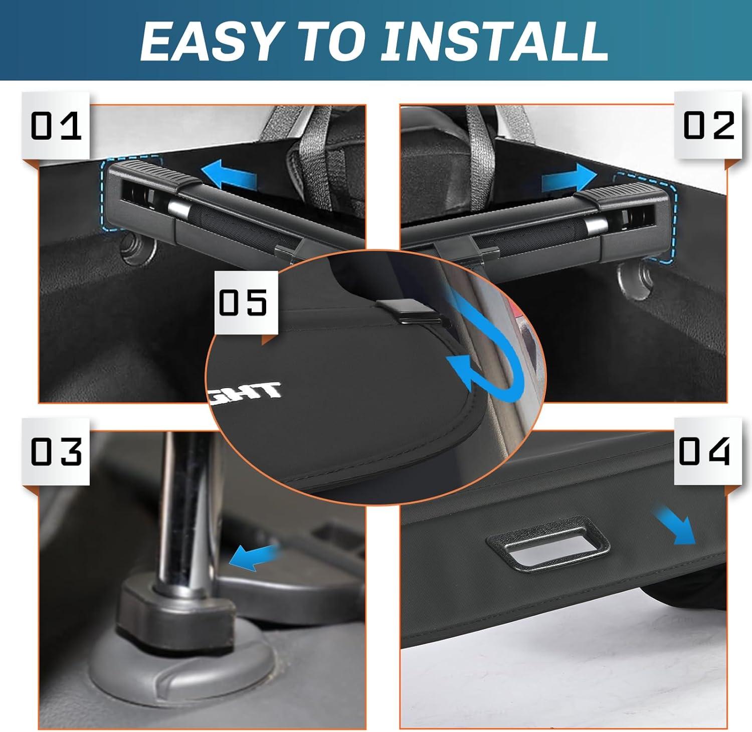 imageNilight Cargo Cover Fit for Ford Edge 2015 2016 2017 2018 2019 2020 2021 2022 2023 Retractable Privacy Security Shield Shade Rear Trunk Cover with Trunk Storage Net20152023 Ford Edge