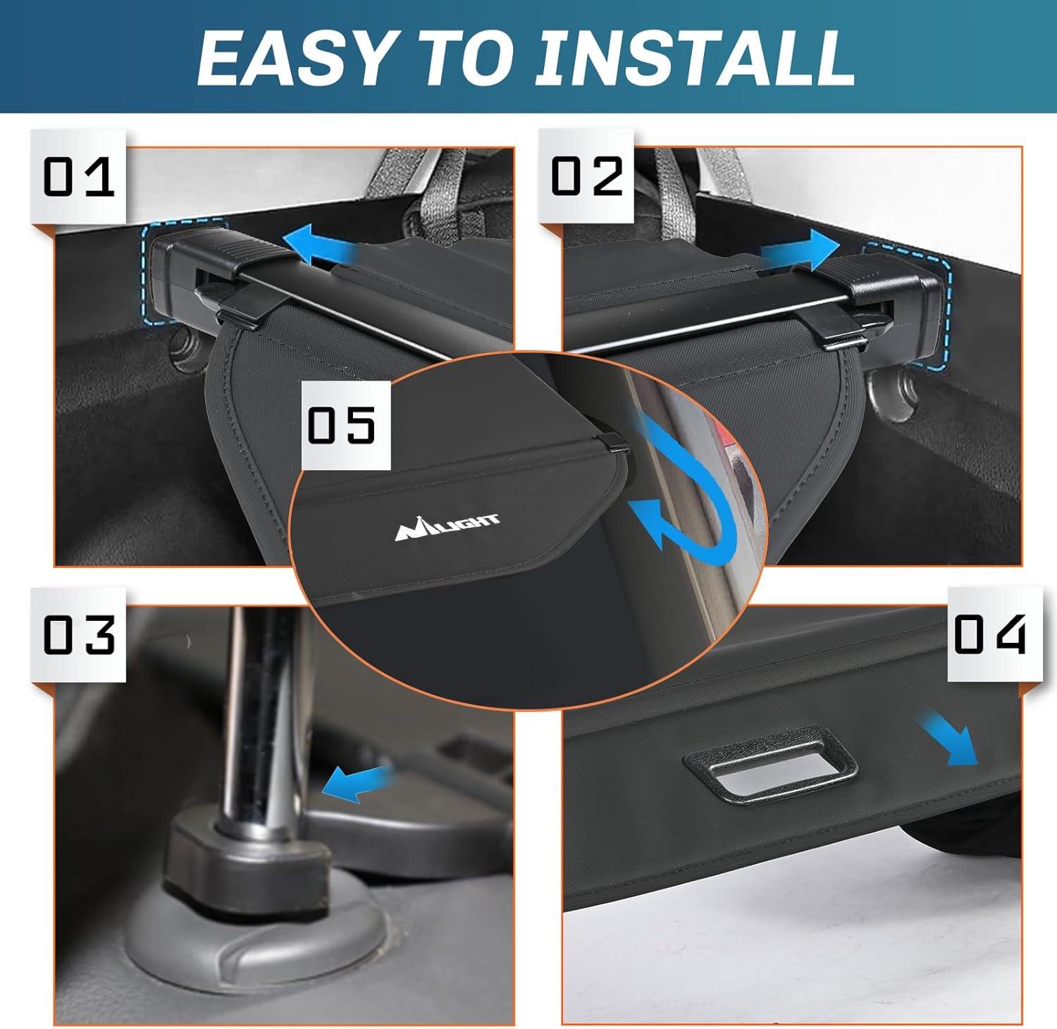 imageNilight Cargo Cover Fit for Toyota 4runner 20102021 2022 2023 2024 Retractable Privacy Security Shield Shade Rear Trunk Cover with Trunk Storage Net