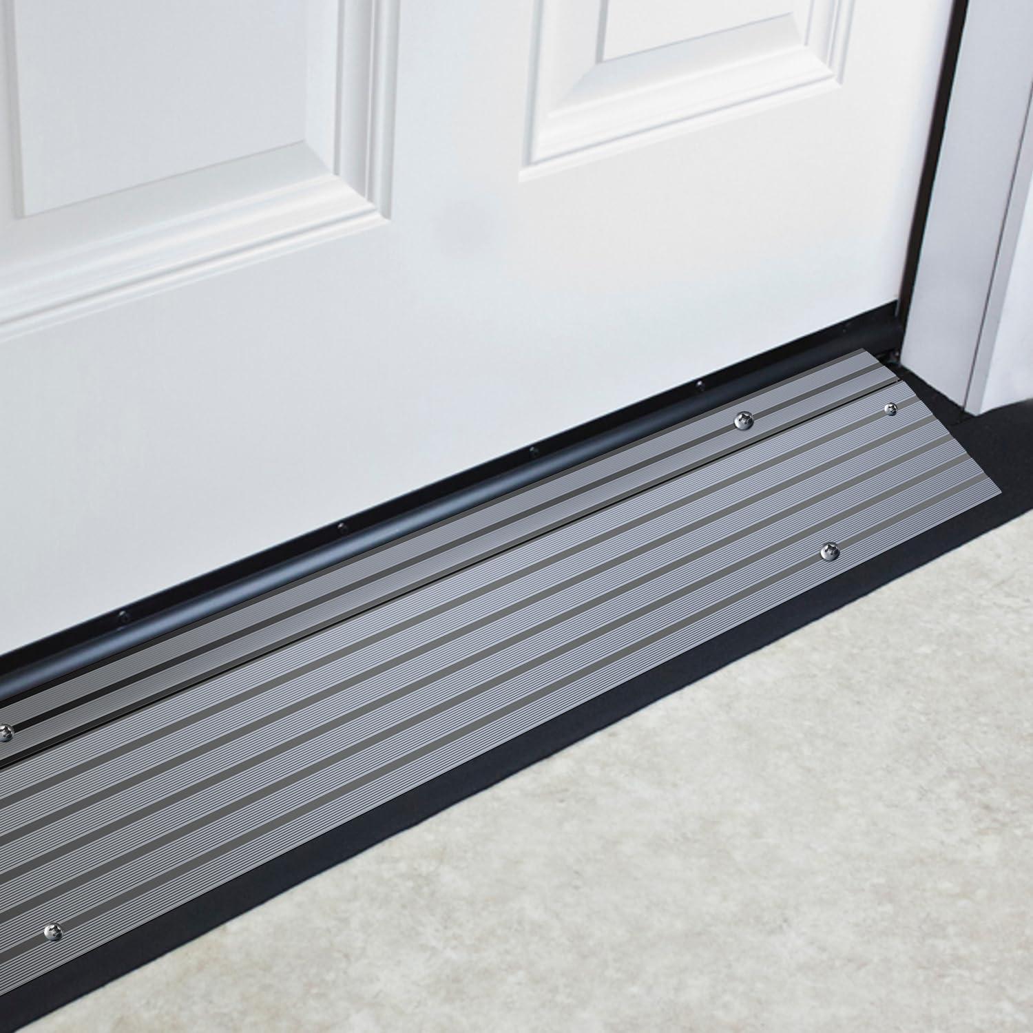 imageNilight Door Threshold Ramp 3quot Rise Portable Aluminum Wheelchair Door Entry Ramps for Doorways Stairs Home Steps1 Rise