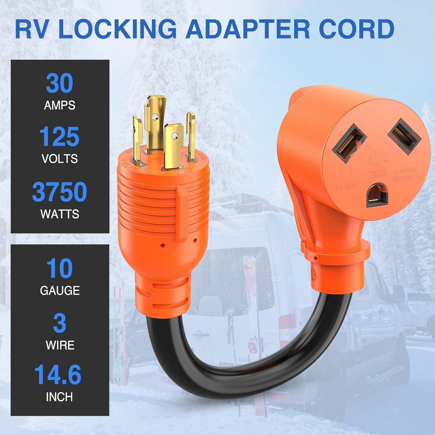 imageNilight Dryer Adapter Cord 30 Amp to 30Amp 4 Prong 125V250V 7500 Watt Pure Copper New Outlet Old Plug Conversion Heavy Duty 10 Gauge Wire 1430P 1030R 30M30F30M Locking 4Pin30F