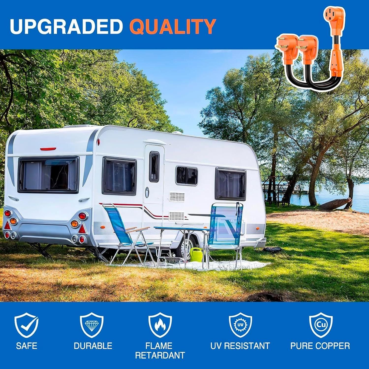 imageNilight Dryer Adapter Cord 30 Amp to 30Amp 4 Prong 125V250V 7500 Watt Pure Copper New Outlet Old Plug Conversion Heavy Duty 10 Gauge Wire 1430P 1030R 30M30F30M50F Y Splitter