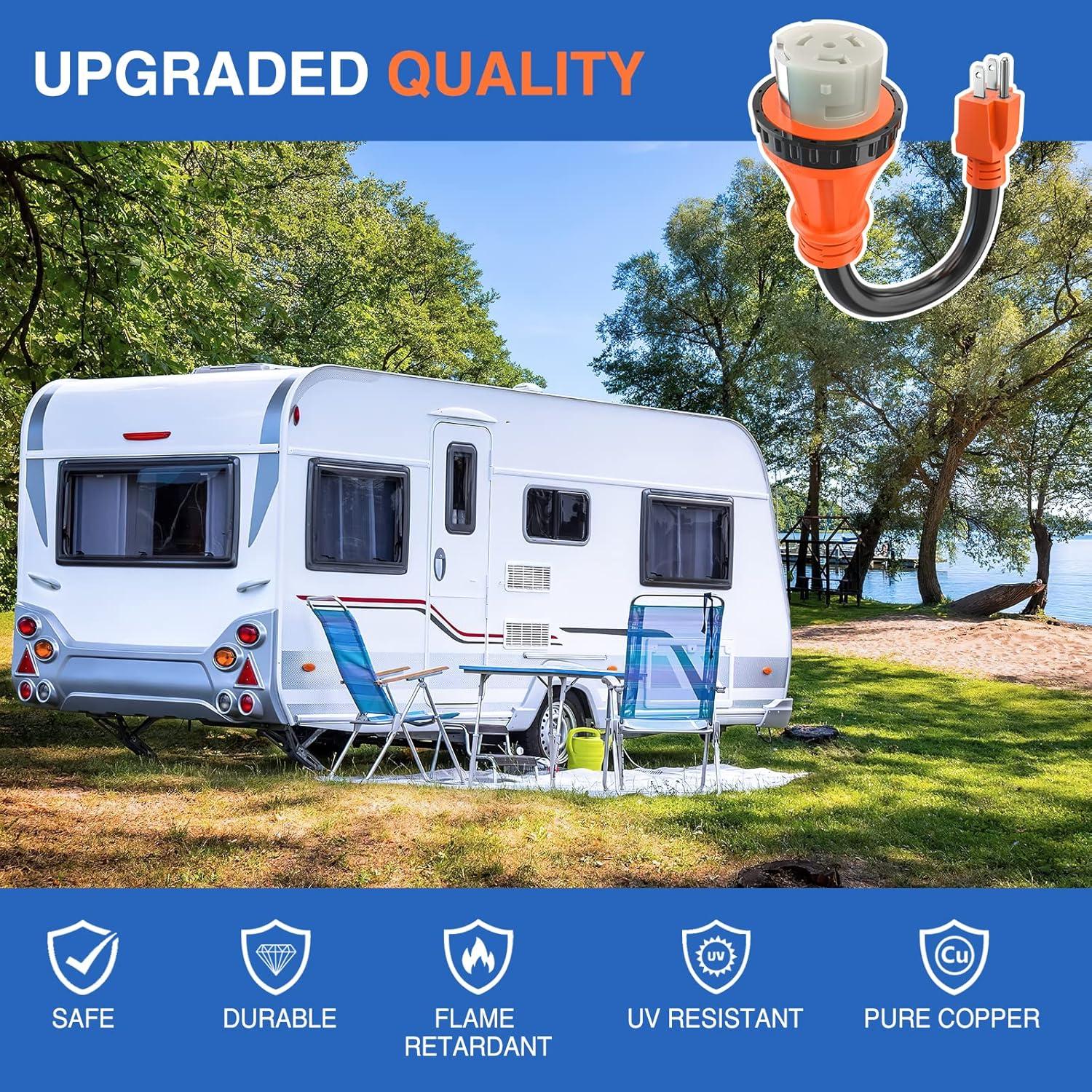 imageNilight Dryer Adapter Cord 30 Amp to 30Amp 4 Prong 125V250V 7500 Watt Pure Copper New Outlet Old Plug Conversion Heavy Duty 10 Gauge Wire 1430P 1030R 30M30FOrange