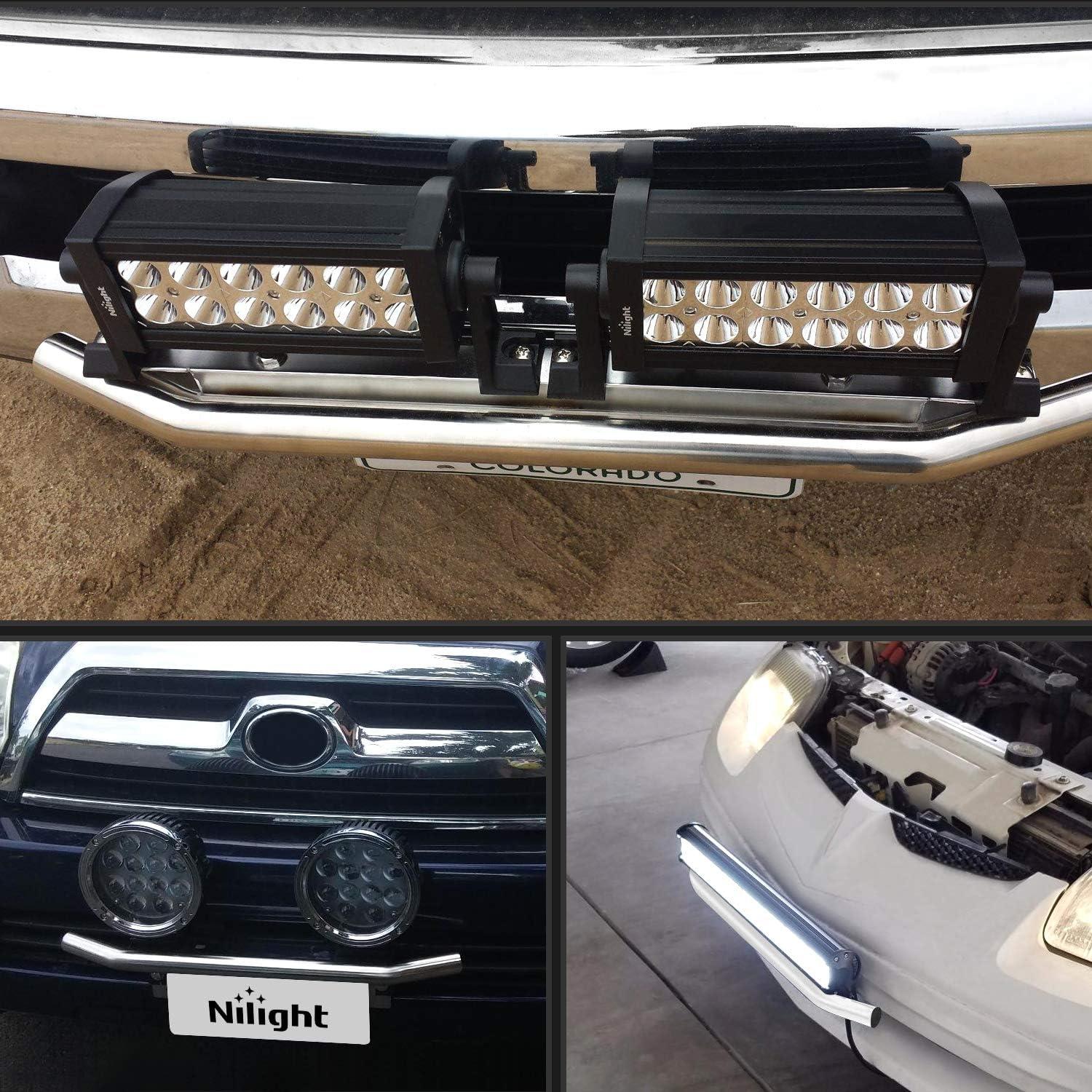 imageNilight Led Light Bar Mounting Bracket Front License Plate Frame Bracket License Plate Mounting Bracket Holder For OffRoad Lights Led Work Lamps Lighting BarsSilver 2 Years WarrantySilver