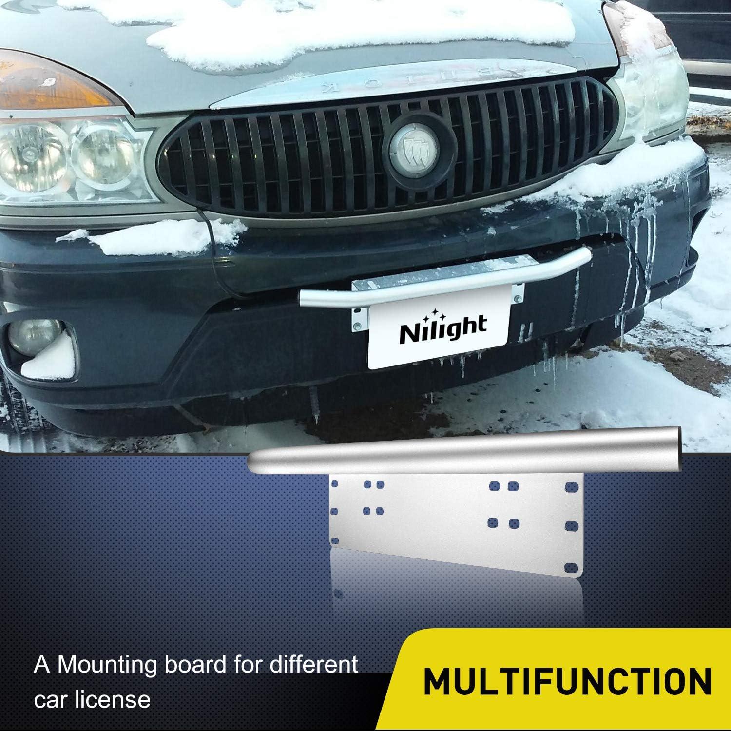 imageNilight Led Light Bar Mounting Bracket Front License Plate Frame Bracket License Plate Mounting Bracket Holder For OffRoad Lights Led Work Lamps Lighting BarsSilver 2 Years WarrantySilver