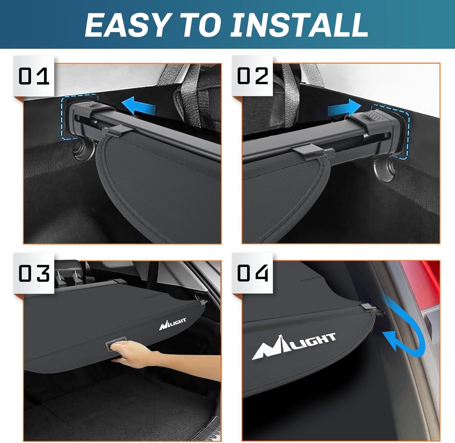 imageNilight Trunk Cargo Cover for Hyundai Santa Fe 2024 2025 Retractable Security Shade Rear Cargo Cover with Trunk Storage Net