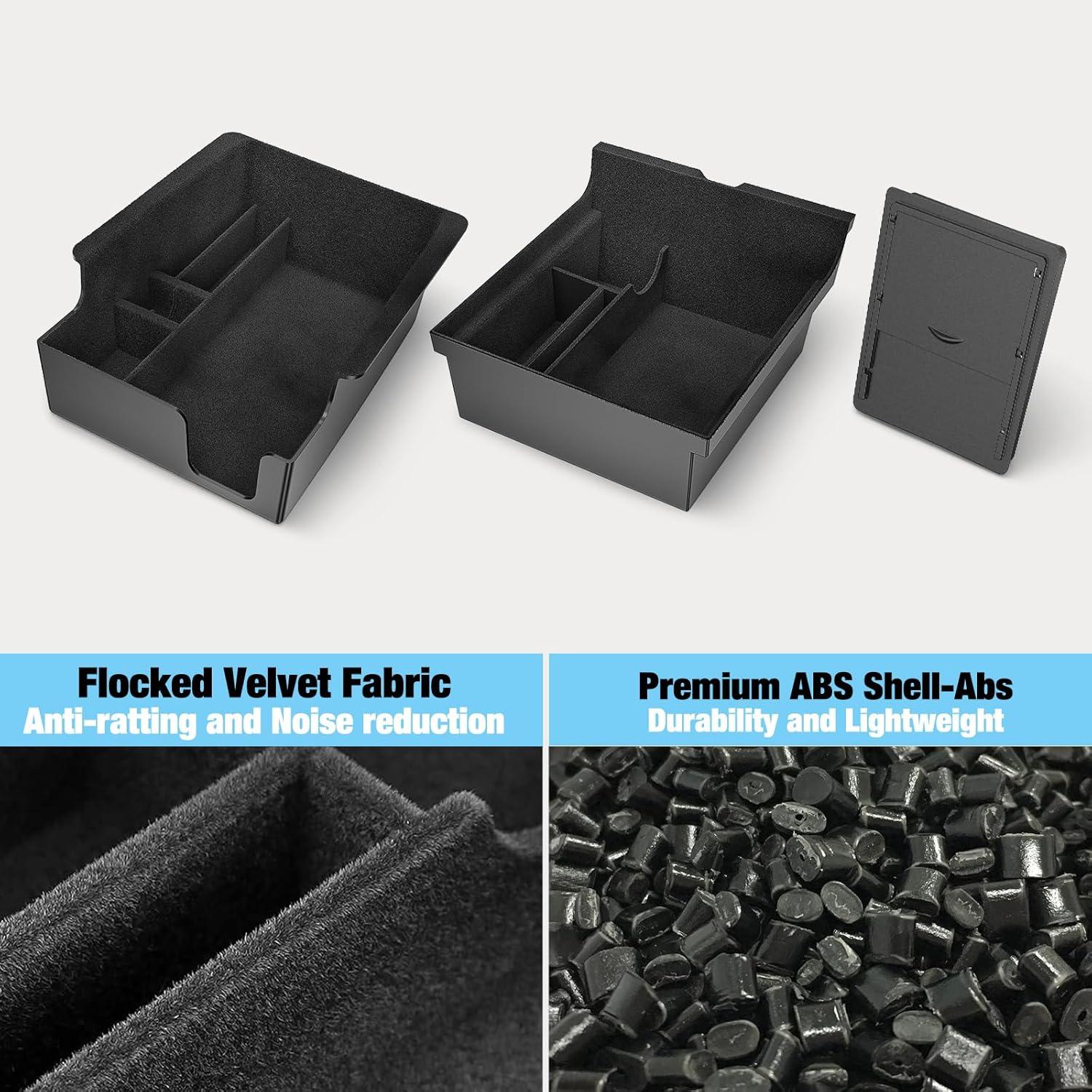 imageNilight Upgraded Accessories Compatible for Tesla Model 3 20212023 Model Y 20212024 Center Armrest Console Organizer Tray and Hidden Storage Box 3Pack3PCS