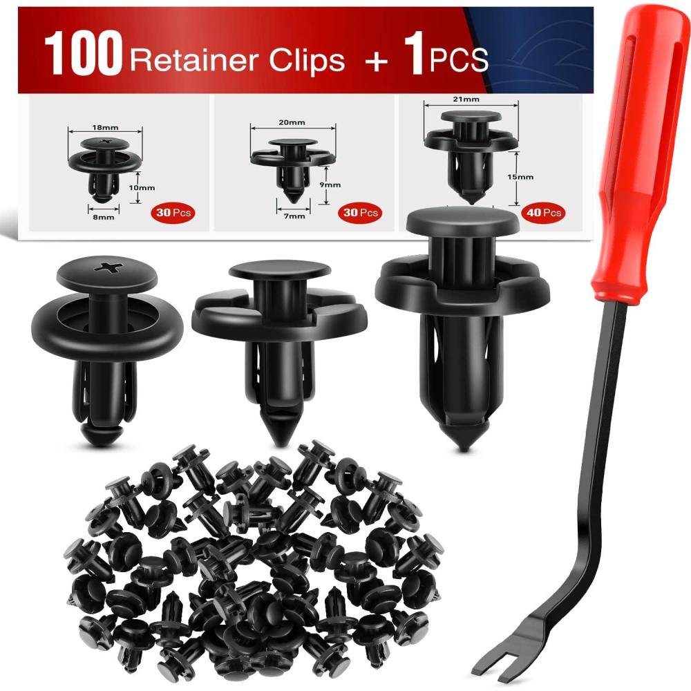 imageNilight 101Pcs Engine Under Cover PushType Retainer for Lexus ampampToyota Clips 9046707201 Front Bumper Nut Grommet Avalon ampamp Camry 9018906193 Liner Screw Bolt 9015960477 with Fastener RemoverFor Subaru