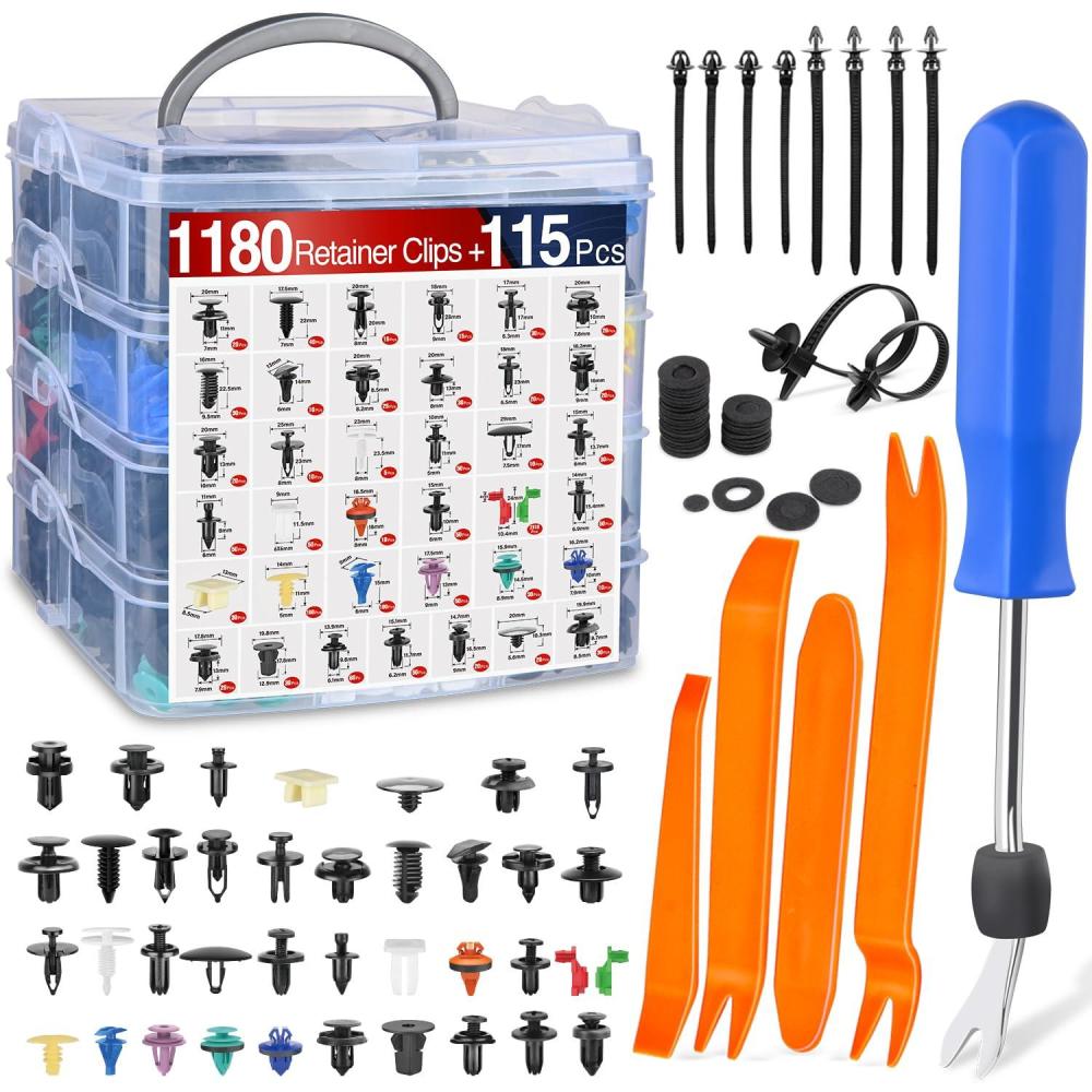 imageNilight 181PCS Car Bumper Retainer Clips with Fastener Remover for Lexus Toyota 4Runner Tacoma RAV4 Scion 7549535010 7539735010 9018906065 9018906013 9018906028 90467072012 Years Warranty1295Pcs