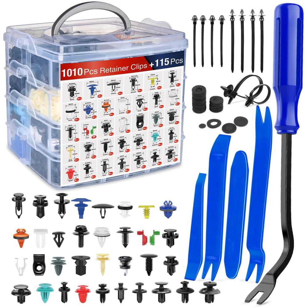 imageNilight 181PCS Car Bumper Retainer Clips with Fastener Remover for Lexus Toyota 4Runner Tacoma RAV4 Scion 7549535010 7539735010 9018906065 9018906013 9018906028 90467072012 Years Warranty1125Pcs