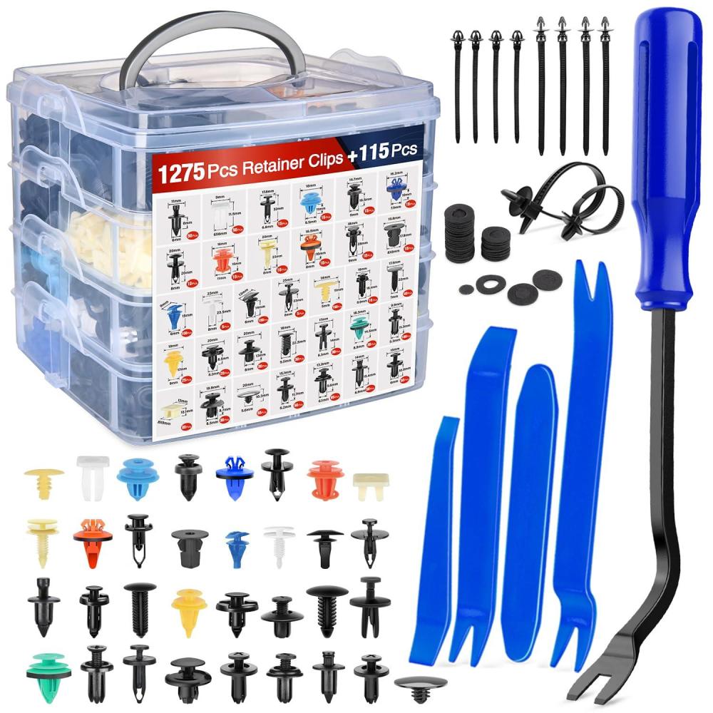 imageNilight 181PCS Car Bumper Retainer Clips with Fastener Remover for Lexus Toyota 4Runner Tacoma RAV4 Scion 7549535010 7539735010 9018906065 9018906013 9018906028 90467072012 Years Warranty1390Pcs