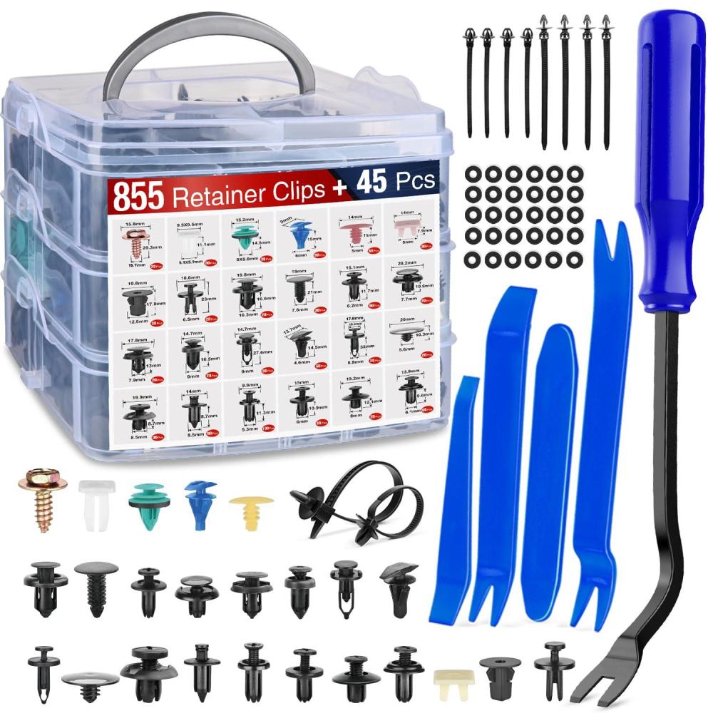 imageNilight 181PCS Car Bumper Retainer Clips with Fastener Remover for Lexus Toyota 4Runner Tacoma RAV4 Scion 7549535010 7539735010 9018906065 9018906013 9018906028 90467072012 Years Warranty900Pcs