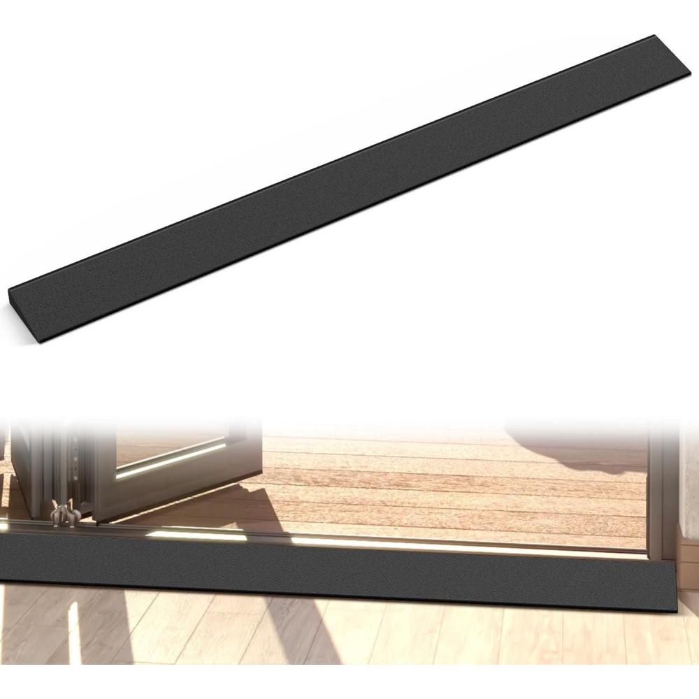 imageNilight 1quot Rise Threshold Ramp for Doorways 394quot Wide Low Profile Cuttable Rubber Wheelchair Access Door Ramp for Doorway Curb Home Steps Bathroom08 Rise