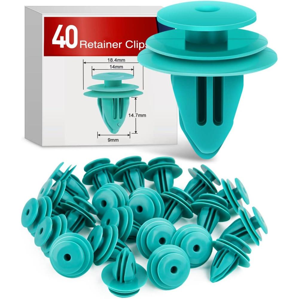 imageNilight 425 Pcs Car Retainer Clips Fastener Remover Tailgate Handle Rod Clip  19 Most Popular Sizes Auto Push Pin Rivets Set  Compatible with GM Ford Toyota Honda Chrysler2 Years Warranty40 Clips 9mm