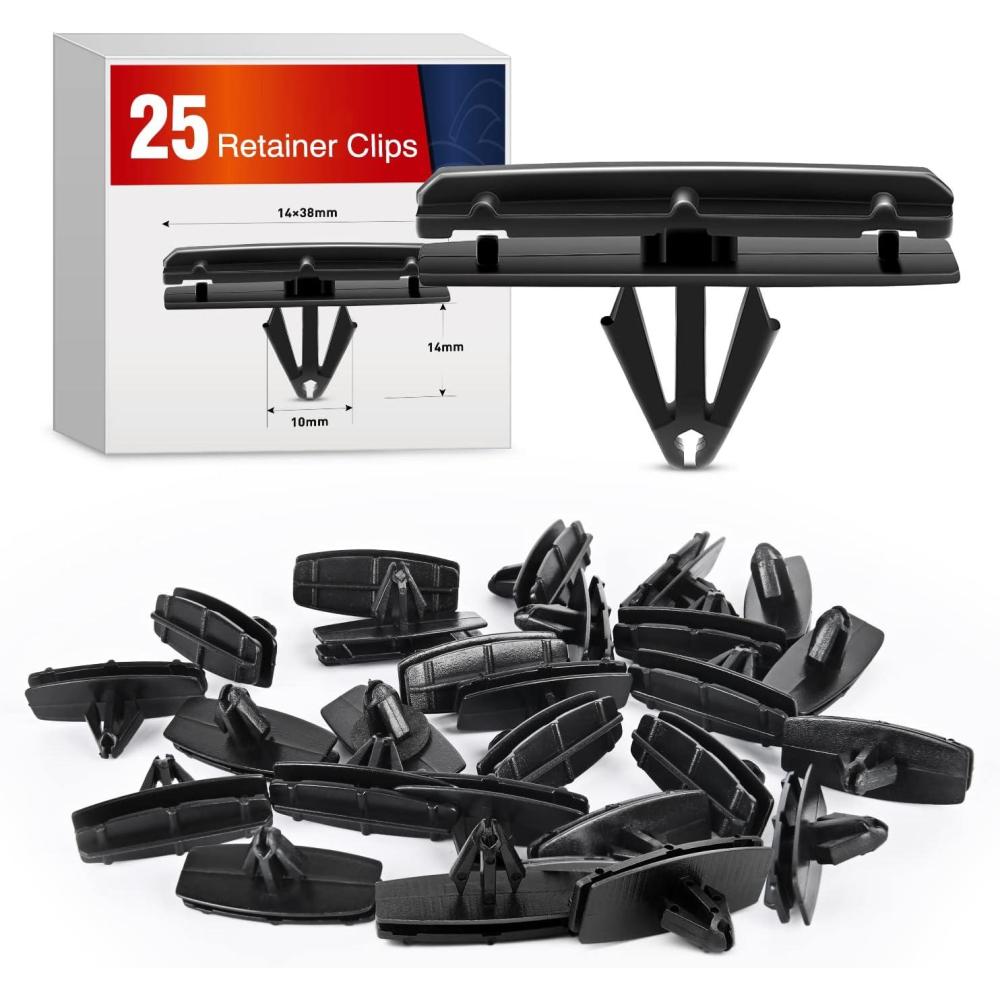 imageNilight 425 Pcs Car Retainer Clips Fastener Remover Tailgate Handle Rod Clip  19 Most Popular Sizes Auto Push Pin Rivets Set  Compatible with GM Ford Toyota Honda Chrysler2 Years Warranty25 Clips 10mm
