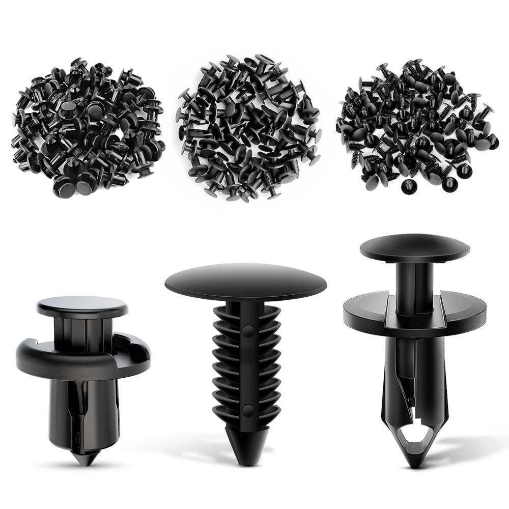 imageNilight 845Pcs Car Push Retainer Clips Auto Fasteners Assortment 24 Most Popular Sizes Nylon Bumper Fender Rivets with 10 Cable Ties and Fasteners Remover for GM Ford Lexus Honda Chrysler Mazda100Pcs Clips
