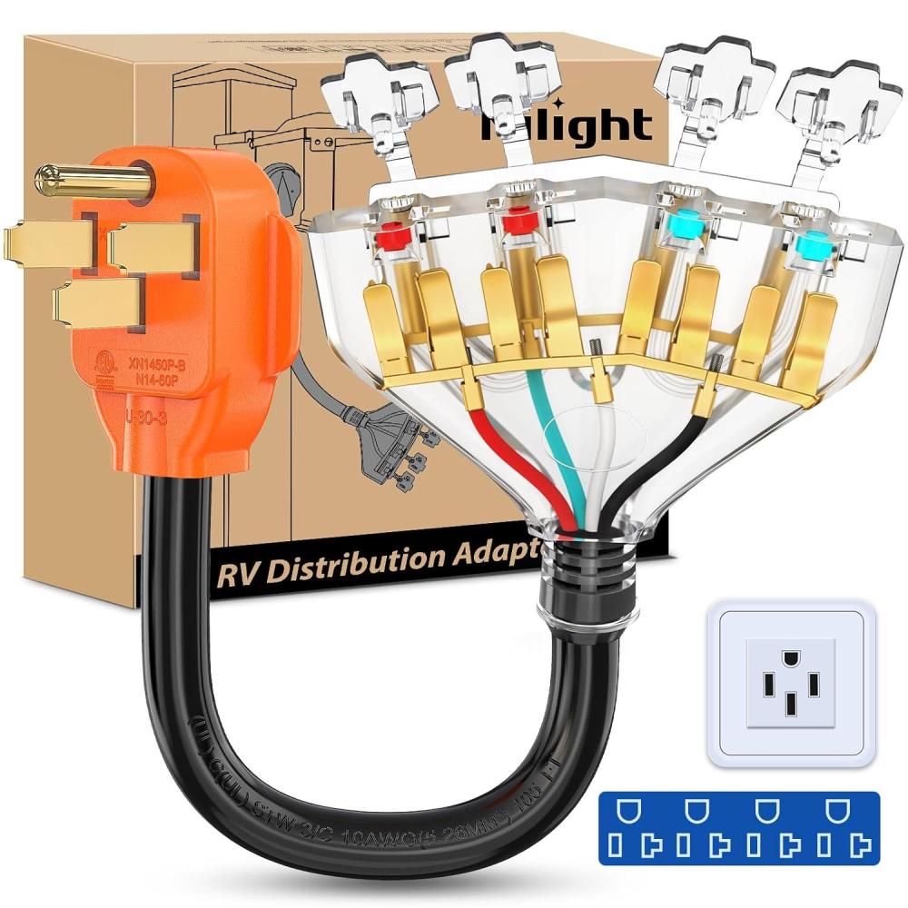 imageNilight Dryer Adapter Cord 30 Amp to 30Amp 4 Prong 125V250V 7500 Watt Pure Copper New Outlet Old Plug Conversion Heavy Duty 10 Gauge Wire 1430P 1030R 30M30F1450P to 515R520R 4Prong