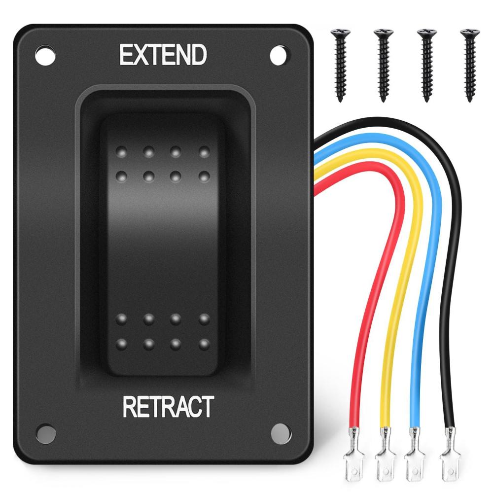 imageNilight Momentary Rocker Switch ONOffON Toggle Switches DPDT 7Pin 12V 24V on Off on LED Switch for Cars Trucks Caravans Boats Winch Pump with Jumper WireMomentary EXT RET
