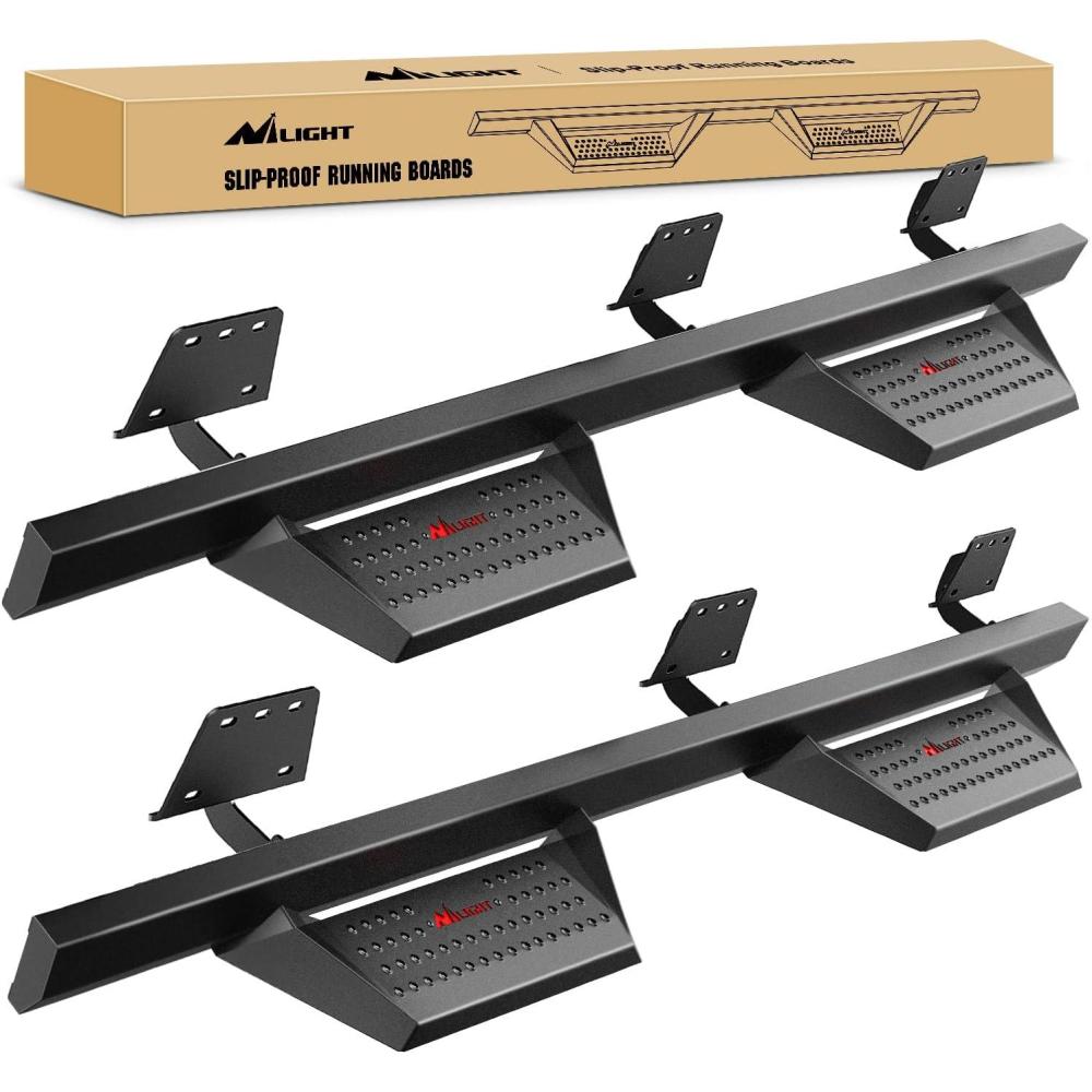 imageNilight Running Boards Compatible for 2019 2020 2021 2022 2023 2024 Dodge Ram 1500 New Body Style 4 Door Crew Cab 4 Inch Drop Side Steps Bolton OffRoad Nerf Bars