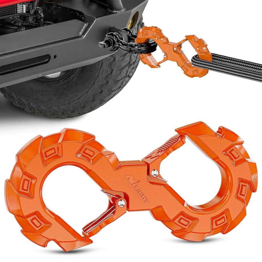 imageNilight Safety Chain Connector Link 12In Tow Hitch Hammerlock Coupling Link 2 Pcs Forged Steel Tow Chain Connector for Chain LinkRecovery Rope LinkShackle 12000 lbs Load Limit GreyOrange