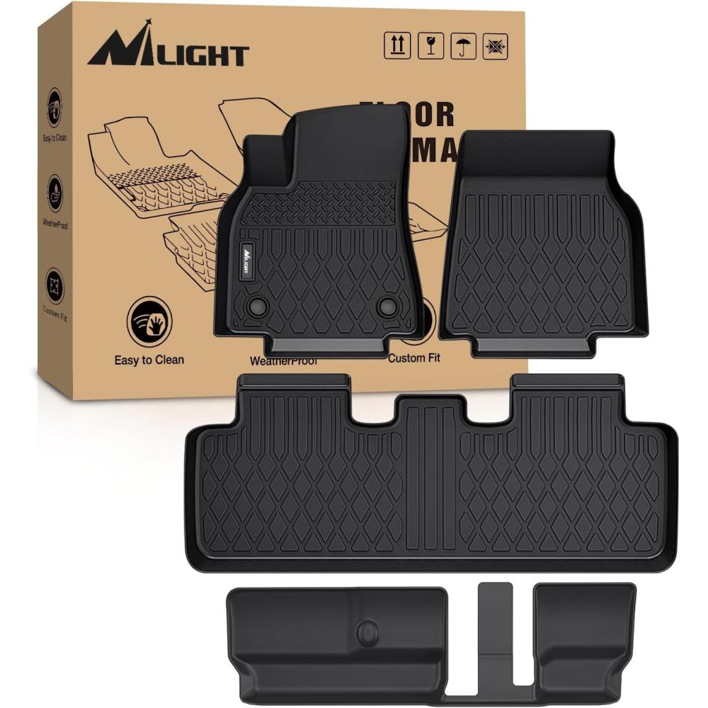 imageNilight TPE Floor Mats for Tesla Model Y 5Seat 2021 2022 2023 2024 2025 All Weather Custom Fit Heavy Duty Floor Liners20202024 Model Y 7 Seat
