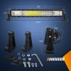 Nilight – 18016C-A 22Inch 270W Triple Row 27000LM Flood Spot Combo Beam Led Bar Driving and Off Road Lights for Trucks and Boats, 2 Years Warranty, White