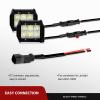 Nilight 10018W 14AWG DT Connector Wiring Harness Kit Bar 12V On Off Switch Power Relay Blade Fuse for Off Road LED Work Light-ONE Lead(14AWG Wiring Harness-2 Leads)
