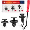 Nilight 101Pcs Engine Under Cover Push-Type Retainer for Lexus &Toyota Clips 90467-07201 Front Bumper Nut Grommet Avalon & Camry 90189-06193 Liner Screw Bolt 90159-60477 with Fastener Remover(For GM Toyota Lexus)
