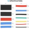 Nilight 130 Pcs 3:1 Heat Shrink Tubing Kit Dual Wall Adhesive Sleeve Tube Electrical Wire Cable Wrap Tube Assortment with Storage Case for DIY(560Pcs 2:1 Heat Shrink Tubing)