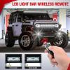 Nilight 16AWG Off-Road LED Light Bar Wiring Harness Kit 12V Relay On/Off Rocker Switch -2 Leads,2 Years Warranty(14AWG-1 Lead Remote +Flash +5PIN Switch)
