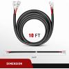 Nilight 16AWG Wiring Harness Kit-2 Leads LED Light Bar with 2PCS 16 AWG 10 Feet Wiring Harness Extension Kit 12V On/Off 5 Pin Rocker Switch for Jeep Boat Trucks, 2 Years Warranty