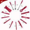Nilight 240PCS Bumper Retainer Clips, Car Plastic Rivets Fasteners Remover Push Retainer Kit -Door Trim Panel Clips for Toyota GM Ford Honda Acura Chrysler,2 Years Warranty(238 Clips Tools Red)