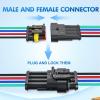 Nilight 260PCS 6 Pin Electrical Connector ‎Plug Male Female Terminal Wire Waterproof Connectors 6 Way Automotive Connect Set for Car Truck Motorcycle Marine Boat 10 Sets(4Pin Wire Harness 10Sets)