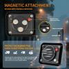 Nilight 2PCS Blue Strobe Wireless Magnetic Lights Portable Warning Hazard Light Surface Mount Waterproof 5 Patterns for 12V 24V Off Road Eergency Vehicles(12LED Amber White)