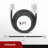Nilight 2PCS Plug and Play 22AWG 5Feet Wiring Harness Switch Extension Kit for Off Road LED Work Light Bar(3Pin Switch Extension 2Pcs)