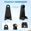 Nilight 2PCS Universal Side-Mounted Brackets Adjustable Compatible with Straight or Curved Led Light Bar, 2 Years Warranty,Black(Side Brackets)