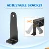 Nilight 2PCS Universal Side-Mounted Brackets Adjustable Compatible with Straight or Curved Led Light Bar, 2 Years Warranty,Black(Side Mounted Brackets)