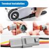 Nilight 3 PIN DT Connector Kit 3 Sets Size 16 Solid Contacts Waterproof Male Female Terminal for 14-20 AWG DT Series Connector Car Truck Motorcycle Off-Road Vehicles Boat(DT-3Pin 3 Sets)