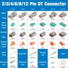 Nilight 3 PIN DT Connector Kit 3 Sets Size 16 Solid Contacts Waterproof Male Female Terminal for 14-20 AWG DT Series Connector Car Truck Motorcycle Off-Road Vehicles Boat(DT 2-12Pin 40 Sets w/Removal Tool)