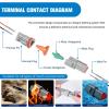 Nilight 3 PIN DT Connector Kit 3 Sets Size 16 Solid Contacts Waterproof Male Female Terminal for 14-20 AWG DT Series Connector Car Truck Motorcycle Off-Road Vehicles Boat(DT-3Pin 3 Sets)