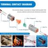 Nilight 3 PIN DT Connector Kit 3 Sets Size 16 Solid Contacts Waterproof Male Female Terminal for 14-20 AWG DT Series Connector Car Truck Motorcycle Off-Road Vehicles Boat(DT 2-12Pin 50 Sets w/Removal Tool)