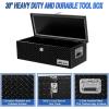 Nilight 44 Inch Truck Tool Box Heavy Duty Aluminum Stripes Plated Pick Up Truck Bed Toolboxes 44″x15″x15″ Waterproof Storage Organizer for Bed of Truck RV Trailer with Side Handle Lock Keys, Black(30″x13″x9.6″)