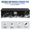 Nilight 44 Inch Truck Tool Box Heavy Duty Aluminum Stripes Plated Pick Up Truck Bed Toolboxes 44″x15″x15″ Waterproof Storage Organizer for Bed of Truck RV Trailer with Side Handle Lock Keys, Black(39″x13″x10″)