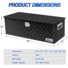 Nilight 44 Inch Truck Tool Box Heavy Duty Aluminum Stripes Plated Pick Up Truck Bed Toolboxes 44″x15″x15″ Waterproof Storage Organizer for Bed of Truck RV Trailer with Side Handle Lock Keys, Black(44″x15″x15″)