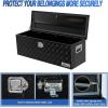 Nilight 44 Inch Truck Tool Box Heavy Duty Aluminum Stripes Plated Pick Up Truck Bed Toolboxes 44″x15″x15″ Waterproof Storage Organizer for Bed of Truck RV Trailer with Side Handle Lock Keys, Black(44″x15″x15″)