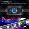 Nilight 4PCS 15.5inch Double Row LED Wheel Ring Lights RGB with APP and Remote Control Neon Lights w/Turn Signal and Braking Function Dual Row for Car Van SUV Truck(RGB-Double Row)