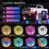 Nilight 4PCS 15.5inch Double Row LED Wheel Ring Lights RGB with APP and Remote Control Neon Lights w/Turn Signal and Braking Function Dual Row for Car Van SUV Truck(Dream Color-Single Row)