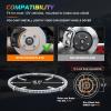 Nilight 4PCS 15.5inch Double Row LED Wheel Ring Lights RGB with APP and Remote Control Neon Lights w/Turn Signal and Braking Function Dual Row for Car Van SUV Truck(Dream Color-Double Row)