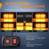 Nilight 4PCS 24LED Emergency Strobe lights 12V 24V Amber White Surface Mount Grille Hazard Safety Warning Lights Sync Feature Side Flashing Marker Flash for Car Truck Campers(Amber)