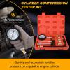 Nilight Cylinder Leak Down Tester, Gasoline Engine Compression Dual Gauge Leakdown Detector Automotive Tool Set with 10 12 14mm Spark Plugs(8pcs)