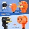 Nilight Dryer Adapter Cord 30 Amp to 30Amp 4 Prong 125V/250V 7500 Watt Pure Copper New Outlet Old Plug Conversion Heavy Duty 10 Gauge Wire 14-30P 10-30R 30M/30F(10-30P/10-30R Y Splitter)